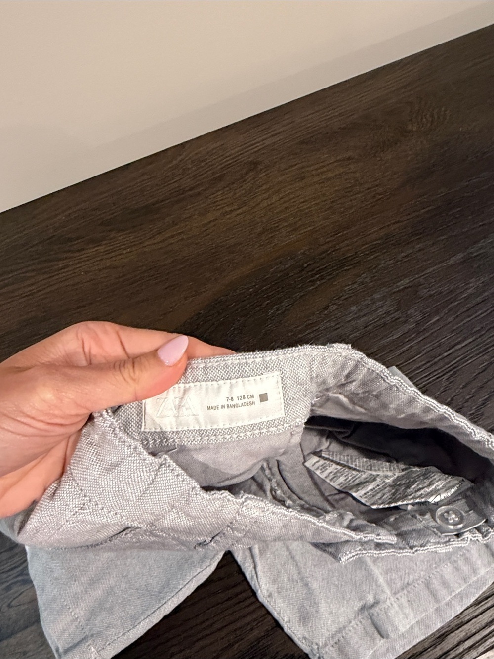 Zara Light Gray Casual Boys' Shorts (7-8) - Picture 3 of 4